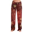 thumbnail image 3 of Women's Casual Fashion Christmas Pajama Pants, Long Sleepwear Trousers for Sports and Home Use, Comfortable and Soft Material for Nightwear and Lounging,Red,S, 3 of 6