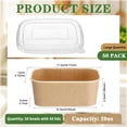 thumbnail image 2 of Cuencos desechables de papel kraft Maxdot con tapas de polipropileno, 850 ml, paquete de 50, 2 of 7
