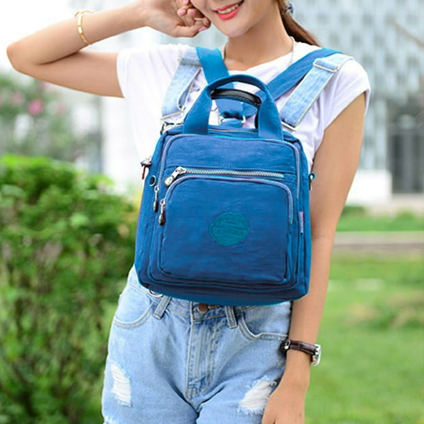 Bolso bandolera para mujer Mochila de viaje de nailon multifuncional Bolsos Azul aguamarina Bodega Aurrera en linea