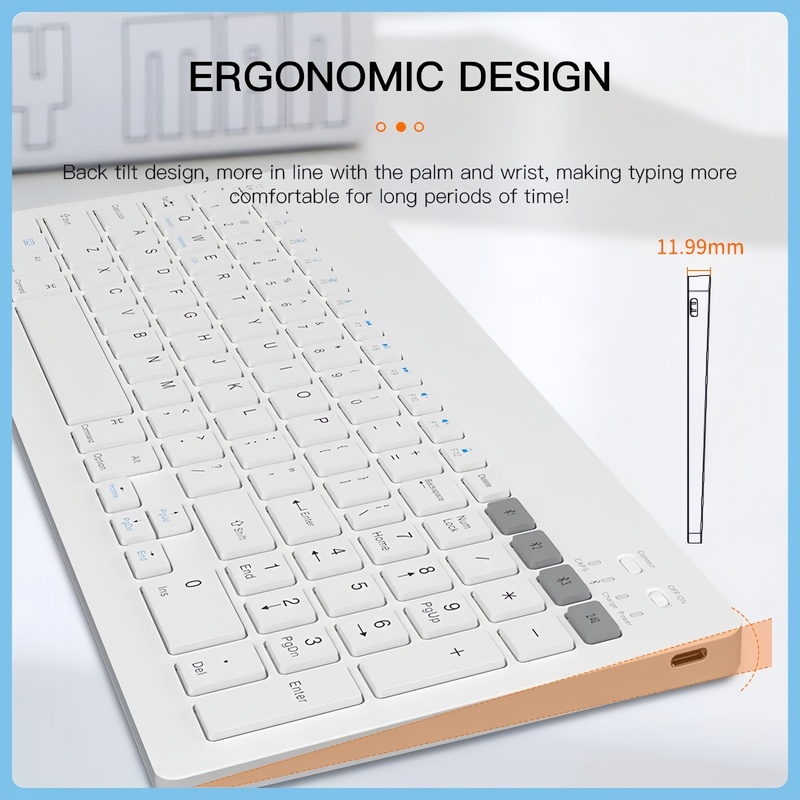 Dual-Mode Bluetooth 5.0 Keyboard 2.4G Wireless Keyboard 3-BT Rechargeable Gaming Keyboard For Laptop Tablet Android iOS Windows
