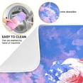 thumbnail image 2 of Dish Drying Mat Microfiber Kitchen Pad Large Counter Absorbent Dish Mats Drainer Rack 16"x18" Rose with Flag Pattern, 2 of 7