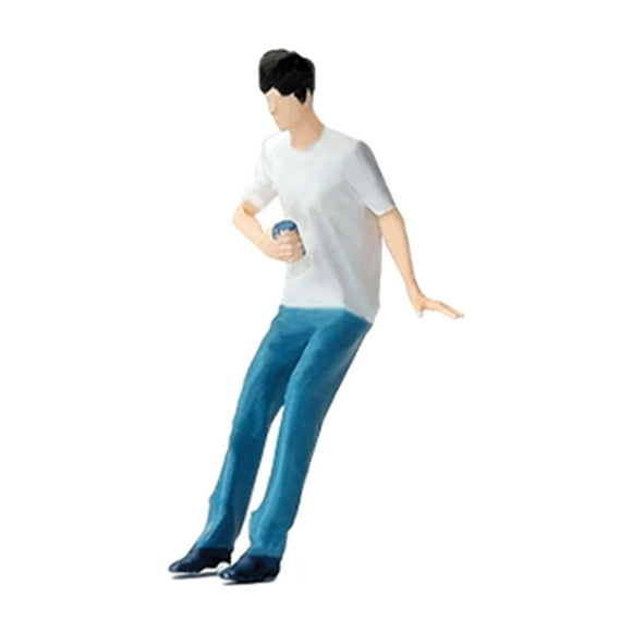 TISHITA 1:64 People Figures Tiny People Model DIY Crafts White T Shirt Man for Miniature