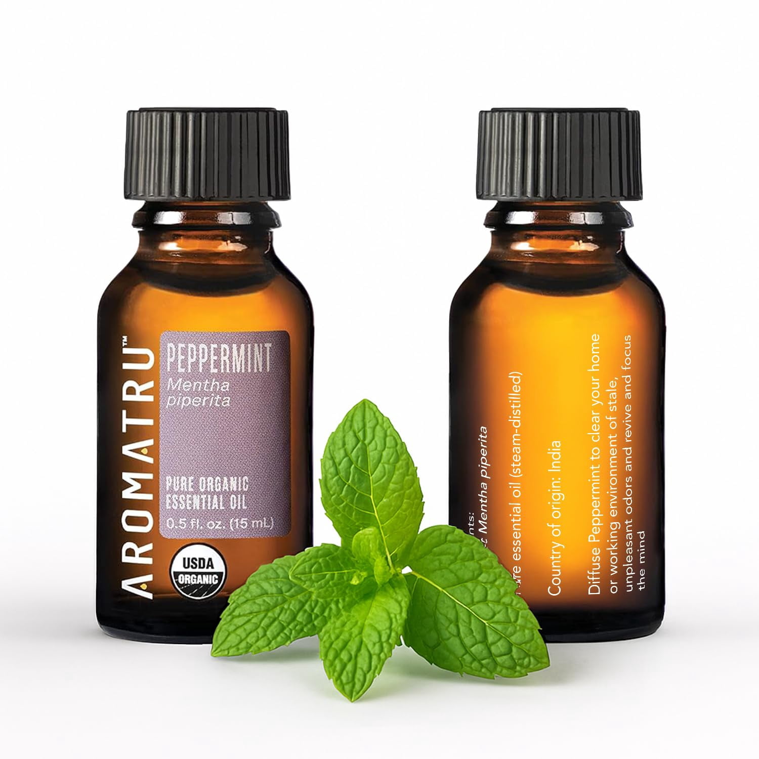 Aromatru Focus Essential Oil Kit with Plug-In Diffuser, 2 fl oz, 4 Count
