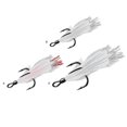 thumbnail image 2 of Gamakatsu Feathered Treble Hook- White & Red Size 4 -2pk, 2 of 2