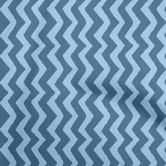 oneOone Viscose Chiffon Blue Fabric Chevron Diy Clothing Quilting Fabric Print Fabric By Yard 42 Inch Wide