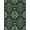Green, Pattern 3, variant on Design&I 9'x12' Washable Area Rug Gothic Tableau Butterfly Botanical Scrolls Scroll Vintage Moth Refined for Master Suite, Under Bed, Sleek Flatweave Pet Friendly