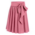 thumbnail image 3 of XIAONU Women's Tie Wrap Skirt High Waist Pleated A Line Midi Casual Bottoms, 3 of 5