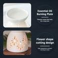 thumbnail image 2 of White Ceramic Candle Holder Essential Oil Burner for Home, 2 of 7