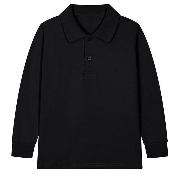 Odeerbi Camisas de Golf de Manga Larga Botón de Solapa Camisas de Tenis Uniforme Escolar