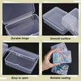 thumbnail image 4 of 12 Packs PP Plastic Bead Container Box 3.7x2.6x1inch Rectangle Storage Organizer Box Dustproof Case with Hinged Lid for Cards Beads and Craft Supplies, 4 of 9