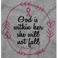 thumbnail image 2 of Breast Cancer Awareness Faith in God Women Plus Size Long Sleeve Graphic Tee Brisco Brands 3X, 2 of 5