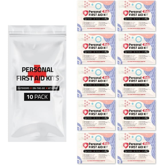 First Aid Emergency Medical Kit Mini and Travel Size - | Great for Kids, Schools, Business, Hiking, Camping | Wound Care Products (Abstract) (10)