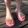thumbnail image 3 of Girls Flip Flop Sandals - Little/Big Kids Animal Fruit Print, Easy-On Slide Thong Summer Beach Water Shoes, 3 of 6