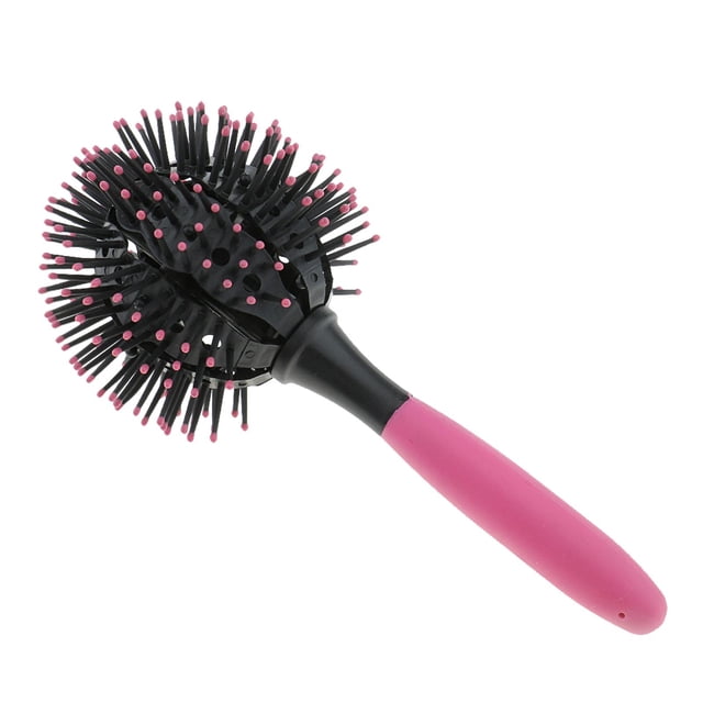 Cepillo de para mujer 3D, uso doméstico de salón de , cabello ondulado, rosa10 shamjiam Cepillo del pelo rizado