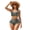 Camo Hunting Forest Pattern, variant on Women's Twist Front Bikini Set Swimsuit Two Piece Sexy Bathing Suits Ruched Padded Side Tie Bottom Swimwear for Holiday Trip Beach, XL, Star Beige