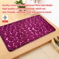 thumbnail image 3 of Color Sólido Cuarto de baño Puerta Absorbente No resbalón Alfombra Grande Decoración Niño Sala de estar Baño Soft Pads Accesorios Rojo de vino, 40x60cm seitruly HA009646-07, 3 of 6