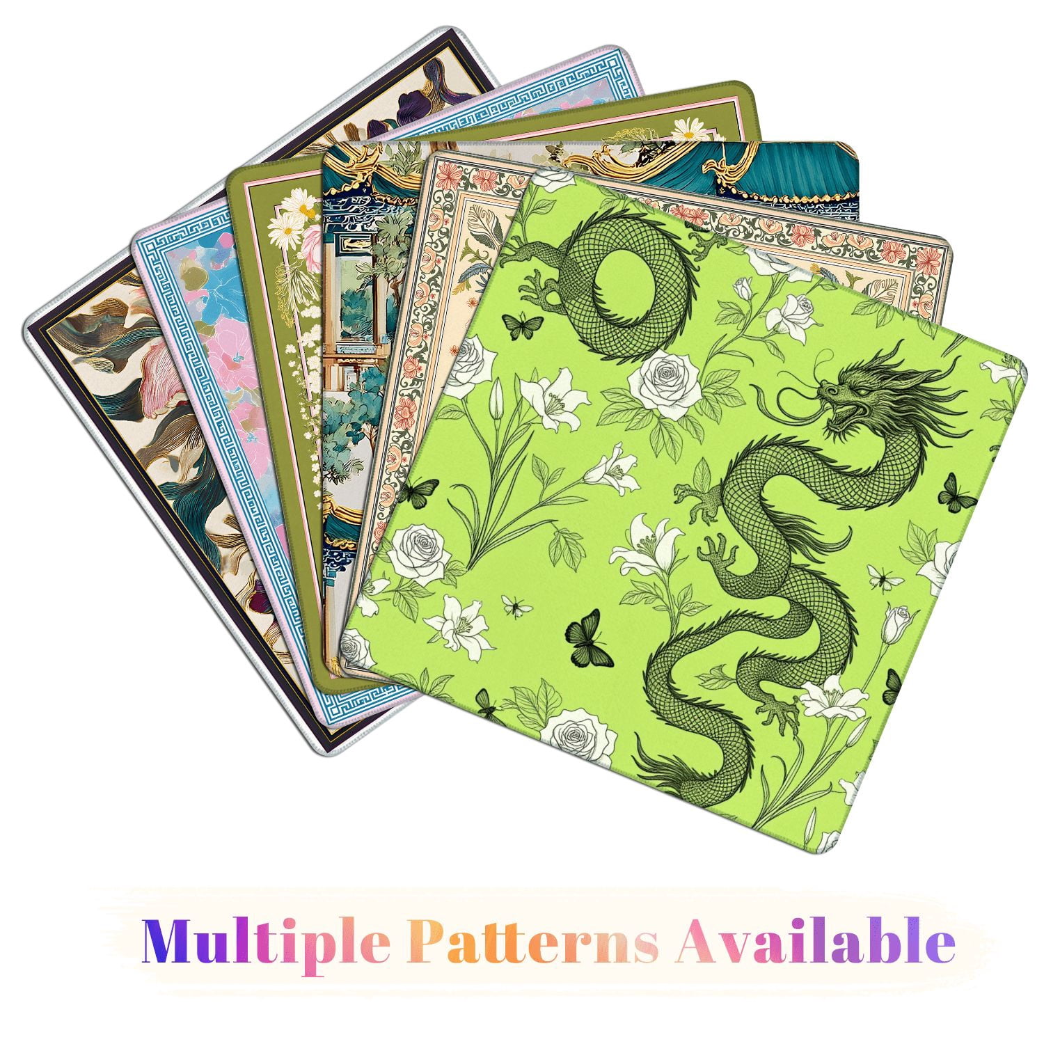 Mahjong Mat 31.5" x 31.5" asian dragon style Toile de Jou Suitable for fabric like Non-Slip Noise Reduction American Mahjong Tiles Table Cover for Dominoes Poker Card Board Games Gift