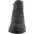 thumbnail image 2 of STYLE & COMPANY Womens Gray Animal Print Cushioned Zipper Accent Masrinaa Almond Toe Block Heel Zip-Up Booties 8.5 W, 2 of 3
