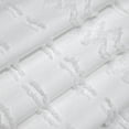 thumbnail image 2 of White Shower Curtain Boho Textured Tufted Striped Shower Curtain Polyester 72" x 72", 2 of 7
