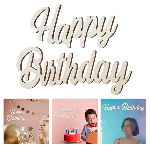 Phenofice Birthday Sign Wooden Khaki 1 Set