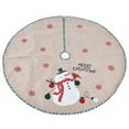 thumbnail image 3 of Christmas Tree Snowman Mat, Reversible Christmas Tree Skirt Washable Fabric Elegant 110cm / 43.3in  For Floor Protection, 3 of 8