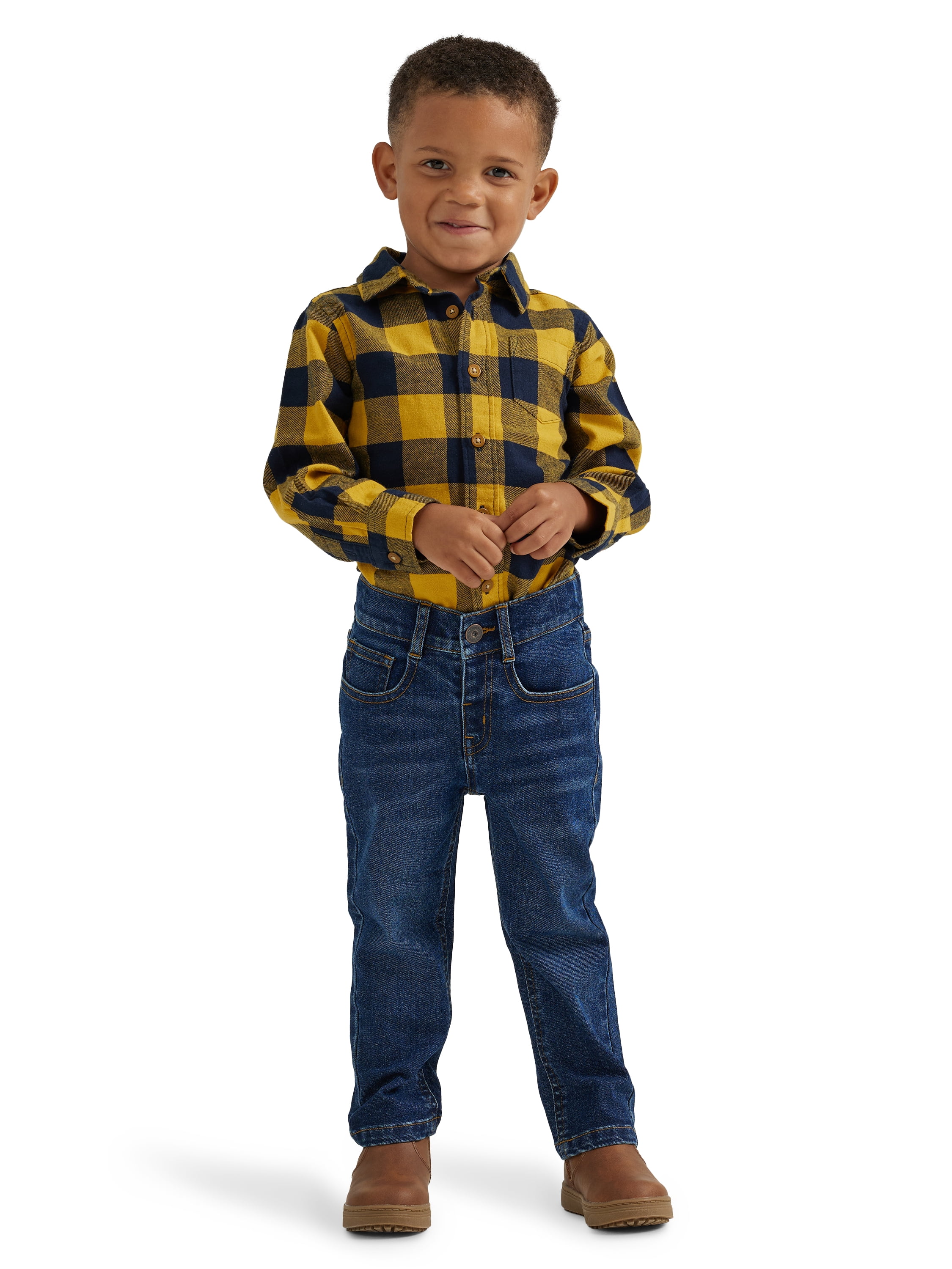Wrangler Toddler Boy Pull-On Straight Leg Jeans, Sizes 12M-5T