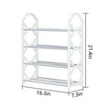 thumbnail image 3 of 4 Tier Stainless Steel Shoe Rack, Shoe Organizer for Entryway, Easy to Install and Space Saving, Handrail Upgrade Fall Prevention, for Closet Entryway Bedroom Floor Outdoor, 3 of 8