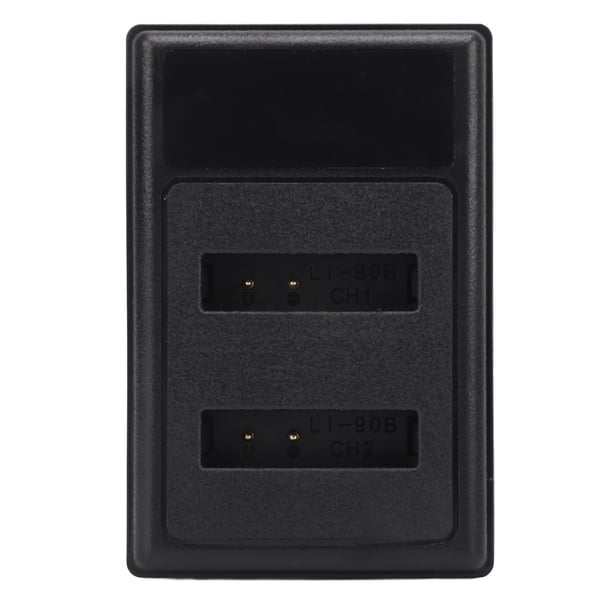 Li 90b Cargador de Batería Dual, Tipo C Carga Rápida ABS LI 90B Batería de Batería Safe Para Interiores
