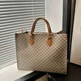 thumbnail image 5 of HUISZJ Retro Shoulder Bag, Large PU Leather Capacity Khaki Handbag, Vintage Shoulder Bag for Travel Commute Work (C), 5 of 7