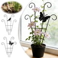 thumbnail image 2 of 15.7 Inch Support Stakes for Climbing - 2 Pack Metal Garden Trellis for Indoor Outdoor Potted Plants, Flower Stakes for Monstera, Vines, Vegetables, and Garden Flowers, 2 of 8