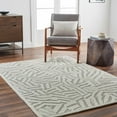 thumbnail image 6 of Hauteloom Avian Wool Living Room, Bedroom Area Rug - Contemporary - Bone, Dusty Sage, Dark Gray - 18" x 18" Sample, 6 of 6