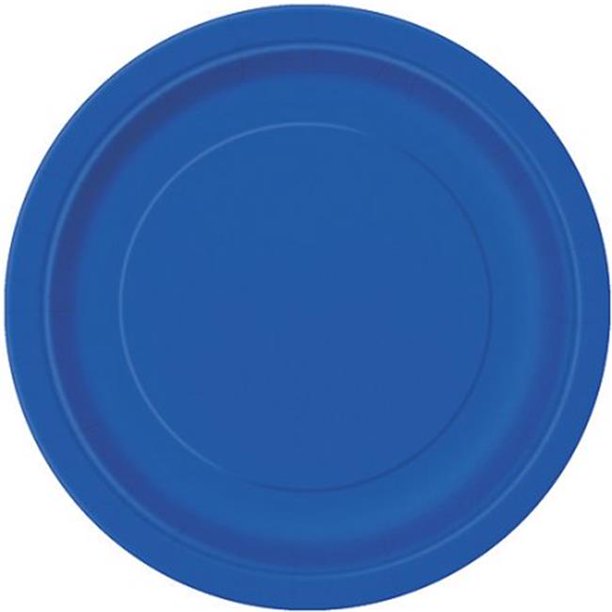 Paper Plates, 9 in, Royal Blue, 20ct