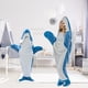 thumbnail image 3 of Manta para Adultos Sudadera Con Capucha Franela Súper Suave Saco Dormir Pijamas Sueltos Una Manta para El Sofá Del (XXL Azul), 3 of 9