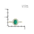 thumbnail image 4 of JewelersClub Emerald Ring Birthstone Jewelry – 0.75 Carat Emerald 14K Gold Plated Silver Ring Jewelry with White Diamond Accent – Gemstone Rings with Hypoallergenic 14K Gold Plated Silver Band, 4 of 4