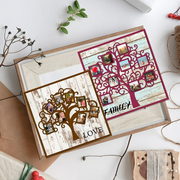 1pc Tree Carbon Steel Cutting Dies Stencils for Scrapbooking Photo Album tive Embossing Paper Card Greeting Card Mold 188x108x0.8mm Storage