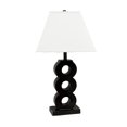 thumbnail image 2 of Lampe de Table Moderne en Bois de 30 Po, Finition Chocolat, Abat-Jour Blanc, 2 of 2