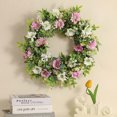 thumbnail image 4 of Flores artificiales, flores falsas, flores artificiales, juego de regalo para mujer, puerta de entrada, flores aromáticas, hojas y plantas de dinero, guirnaldas de flores para exterior, decoración de, 4 of 6