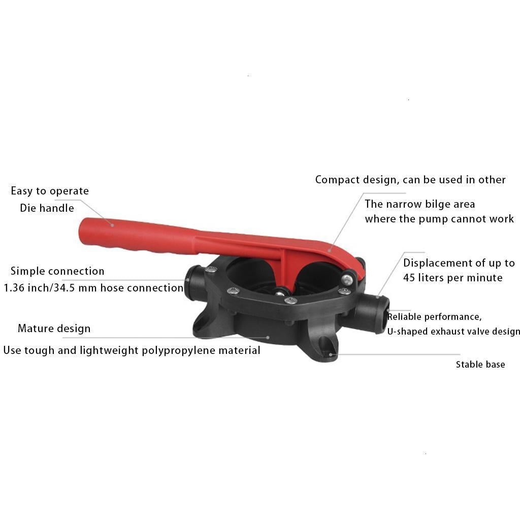 Necvior Mini Manual Water Pump Hand Drain Pump Self-priming Water Pump Marine Hand Tools