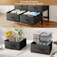 thumbnail image 3 of JINYUZHOU INC 12 Drawer Dresser Tall Fabric Chests of Drawers Closet for Bedroom Black Wood Grain - 12-drawer, 3 of 5