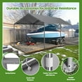 thumbnail image 3 of ECOLINEAR Carport 10x20 ft Heavy Duty Carport, Outdoor Potable Garage with 6 Galvanised Steel Pipes, Carport Canopy with Anti UV All-Season Waterproof Tarp, Car Canopy for Cars,Trucks, Boats(Grey), 3 of 7
