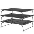 thumbnail image 1 of Justharion 3 Tier Baking Cooling Rack Stackable Non-Stick Cookie Stand Carbon Steel Cake Biscuit Bakeware Kitchen Food Storage Rack Tool, 1 of 6