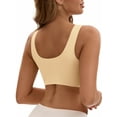 thumbnail image 3 of INSPIRE CHIC Nursing Bra for Women's Crossover Push Up Wirefree Sleep Breastfeeding Comfortable Maternity Bralette M Beige, 3 of 4