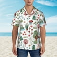 thumbnail image 4 of Easygdp Frog and Forest Plants Men's Hawaiian Shirts Print Lapel Short Sleeve for Beach, vacation, party, casual occasions - Large, 4 of 9