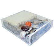 1-Pack Heavy Duty Vinyl Zippered Closet Storage Bags (Clear) 15" x 18" x 4"