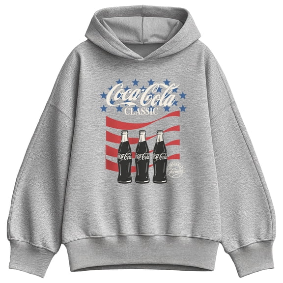 Coca-Cola - American Classic - Women's Oversized Fleece Hoodie Sweatshirt