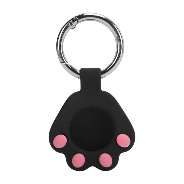 Funda protectora de silicona con dibujos animados, funda protectora antiarañazos para localizador IOS, color negro