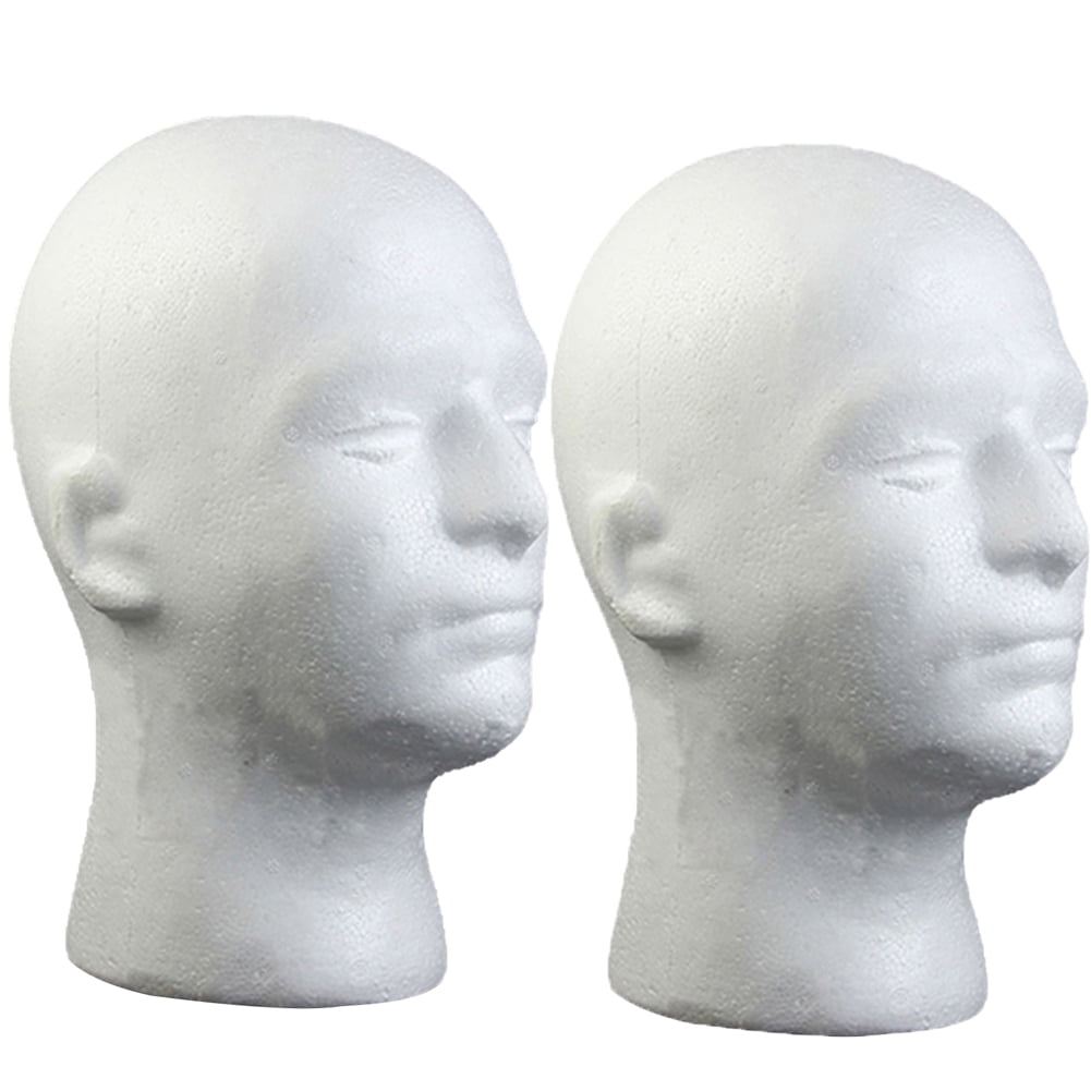 Male Mannequin Styrofoam Foam Manikin Head Model Wig Glasses Hat Display Stand A 