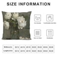 thumbnail image 5 of JEUXUS High-Quality Vintage Classical Still Life Rose,1871 Room Aesthetic Short Plush Pillowcase White, 5 of 5