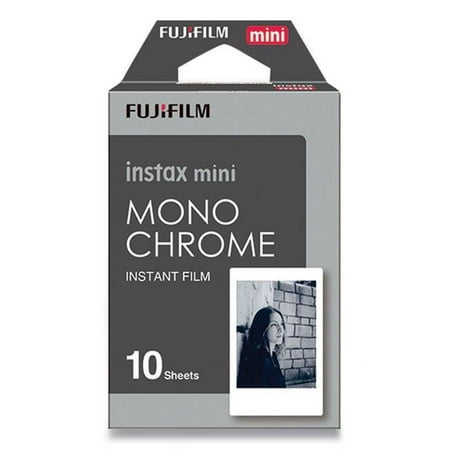 Fujifilm 600017161 Monochrome Portable Instax Film, 10 Sheets, 2.69" x 4.29"