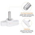 thumbnail image 4 of Uxcell 10 Packs M4 x 12mm Male Thread T/Z Wing Knobs Thumb Screw Clamping Knobs Grip White, 4 of 5